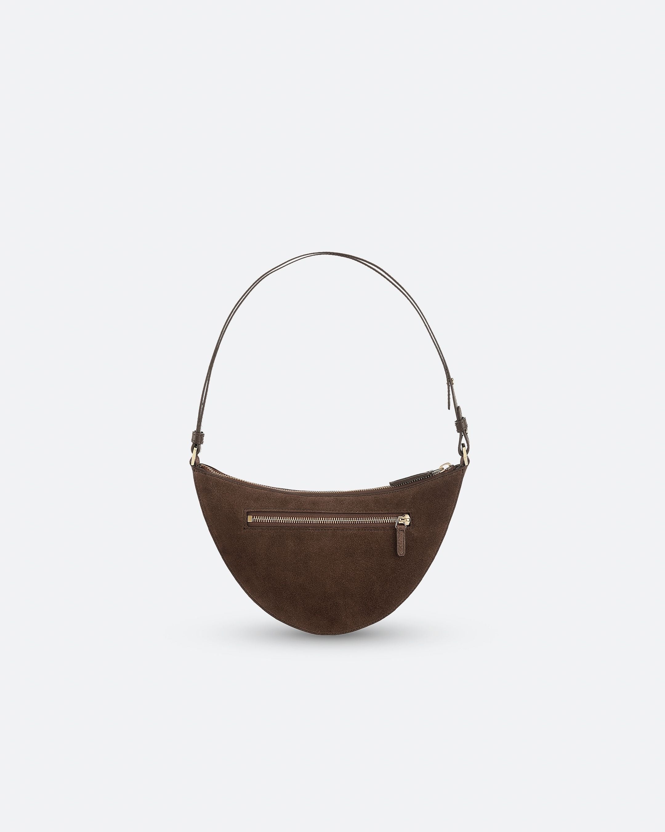 ALEMI Zurich | HELVETIA | Small Bag | Dark Brown | Suede Leather | Bag back